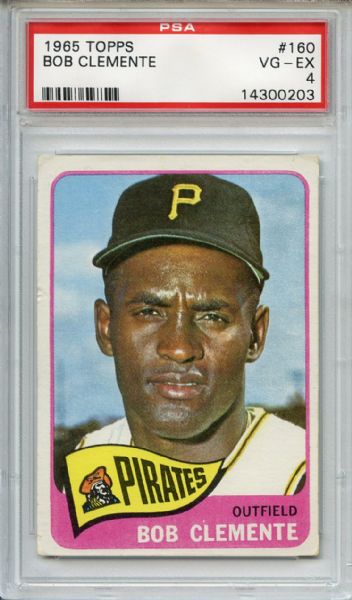1965 Topps 160 Roberto Clemente PSA VG-EX 4