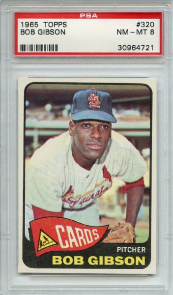1965 Topps 320 Bob Gibson PSA NM-MT 8