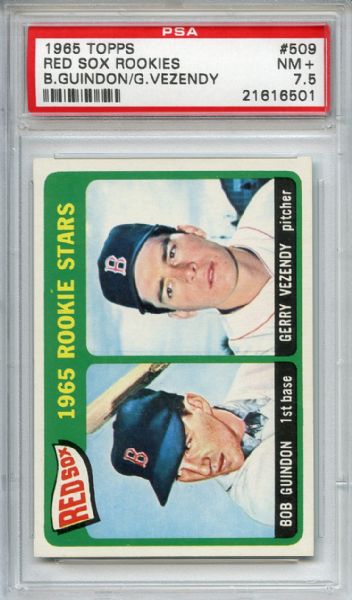 1965 Topps 509 Boston Red Sox Rookies PSA NM+ 7.5