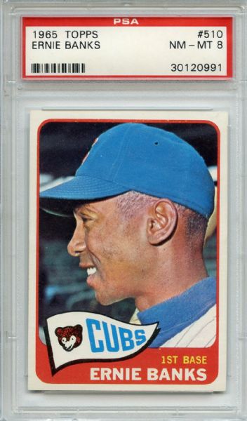 1965 Topps 510 Ernie Banks PSA NM-MT 8