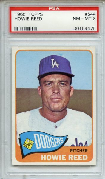 1965 Topps 544 Howie Reed PSA NM-MT 8