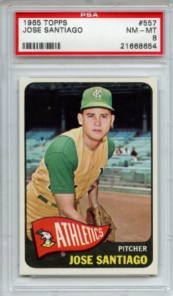 1965 Topps 557 Jose Santiago PSA NM-MT 8