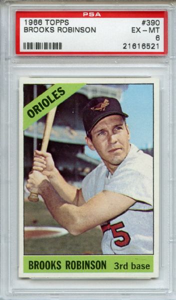 1966 Topps 390 Brooks Robinson PSA EX-MT 6