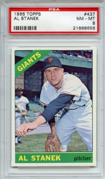 1966 Topps 437 Al Stanek PSA NM-MT 8