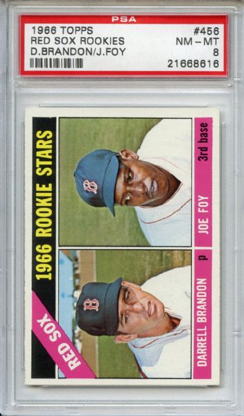 1966 Topps 456 Boston Red Sox Rookies PSA NM-MT 8