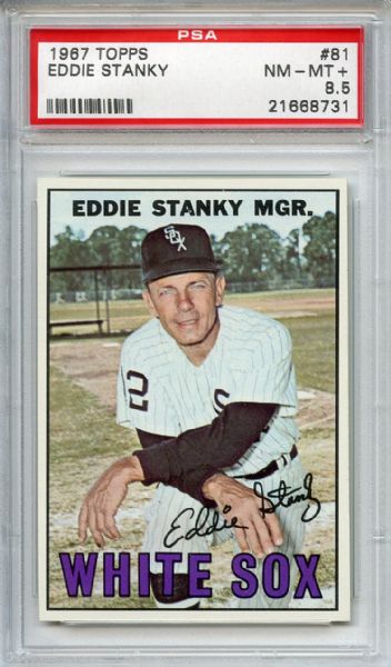 1967 Topps 81 Eddie Stanky PSA NM-MT+ 8.5