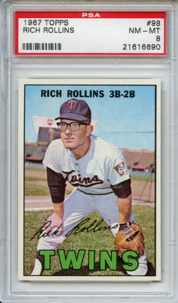 1967 Topps 98 Rich Rollins PSA NM-MT 8