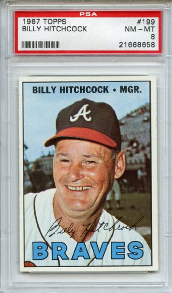 1967 Topps 199 Billy Hitchcock PSA NM-MT 8