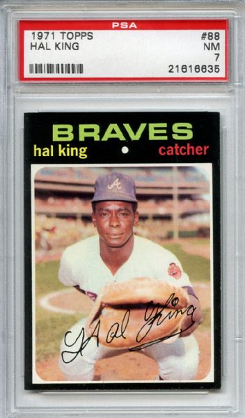 1971 Topps 88 Hal King PSA NM 7