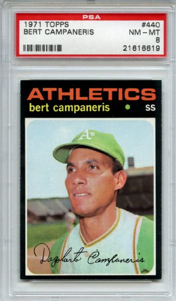 1971 Topps 440 Bert Campaneris PSA NM-MT 8