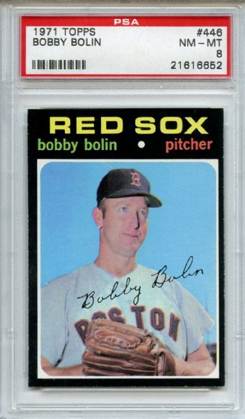 1971 Topps 446 Bobby Bolin PSA NM-MT 8