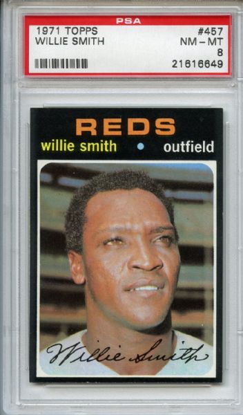 1971 Topps 457 Willie Smith PSA NM-MT 8