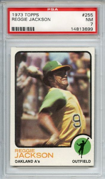 1973 Topps 255 Reggie Jackson PSA NM 7