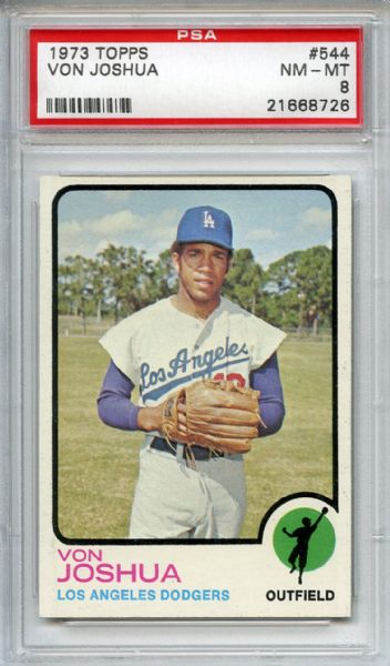 1973 Topps 544 Von Joshua PSA NM-MT 8