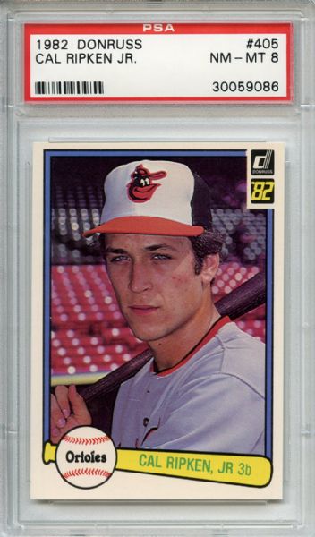 1982 Donruss 405 Cal Ripken RC PSA NM-MT 8
