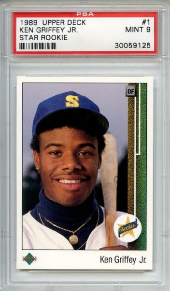 1989 Upper Deck 1 Ken Griffey Jr RC PSA MINT 9