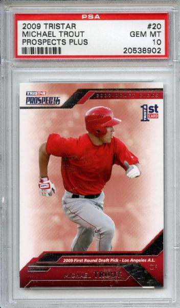 2009 Tristar 20 Michael Trout PSA GEM MT 10