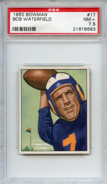 1950 Bowman 17 Bob Waterfield PSA NM+ 7.5