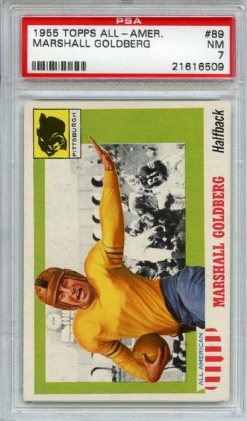 1955 Topps All American 89 Marshall Goldberg PSA NM 7
