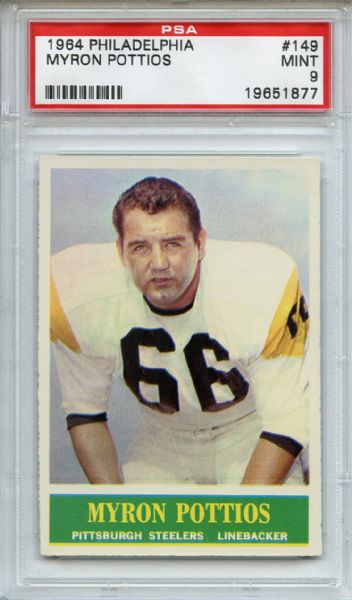 1964 Philadelphia 149 Myron Pottios PSA MINT 9