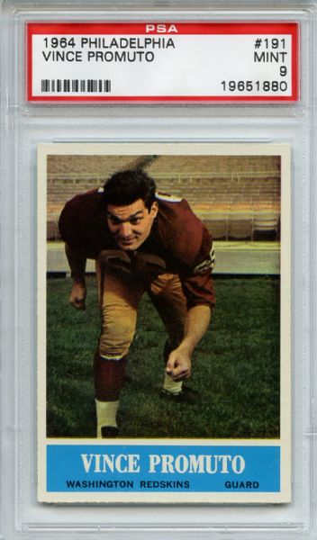 1964 Philadelphia 191 Vince Promuto PSA MINT 9