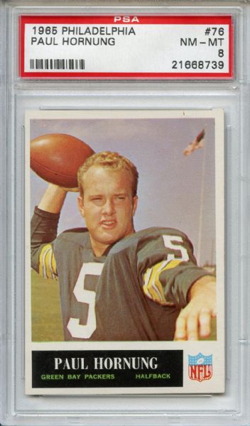 1965 Philadelphia 76 Paul Hornung PSA NM-MT 8