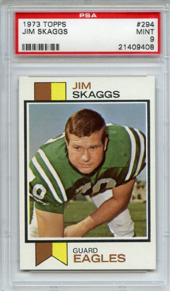 1973 Topps 294 Jim Skaggs PSA MINT 9