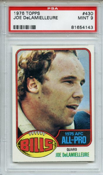 1976 Topps 430 Joe DeLamielleure PSA MINT 9