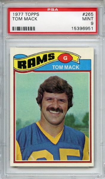 1977 Topps 265 Tom Mack PSA MINT 9