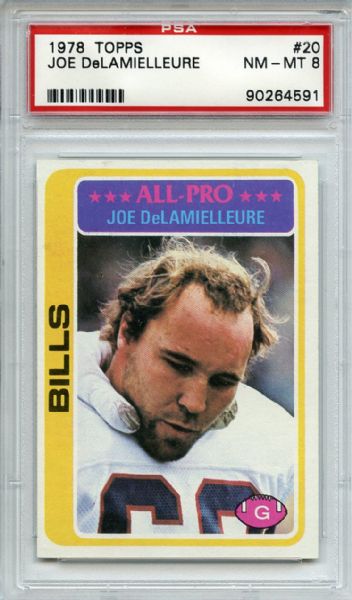 1978 Topps 20 Joe DeLamielleure PSA NM-MT 8
