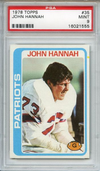 1978 Topps 35 John Hannah PSA MINT 9