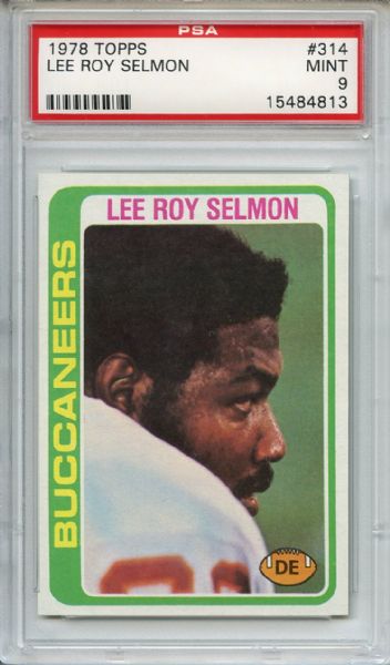 1978 Topps 314 Lee Roy Selmon PSA MINT 9