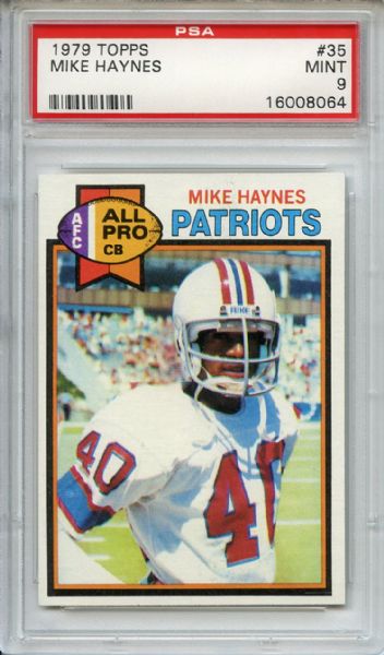 1979 Topps 35 Mike Haynes PSA MINT 9