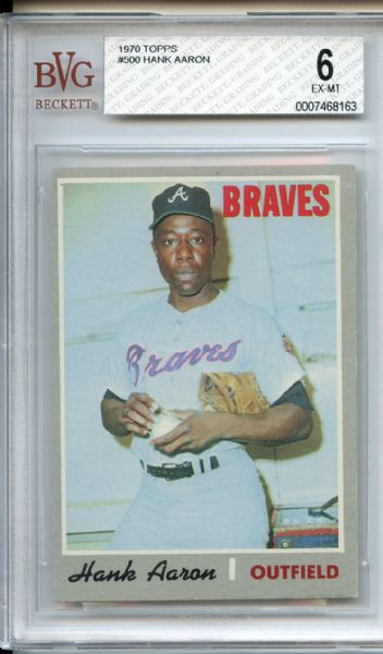 1970 Topps 500 Hank Aaron BVG EX-MT 6