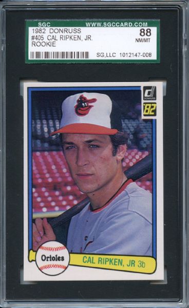 1982 Donruss 405 Cal Ripken RC SGC NM-MT 88 / 8