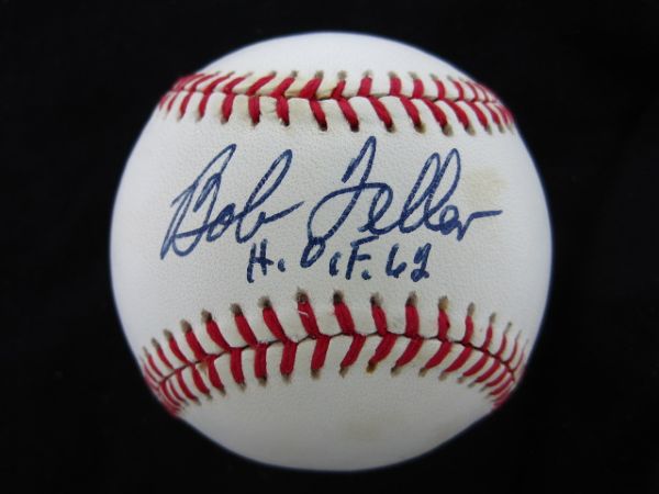 Bob Feller HOF 62 Signed Official American League Baseball PSA/DNA