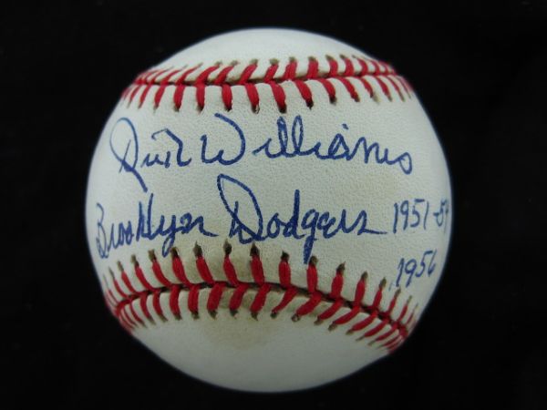 Dick Williams Brooklyn Dodgers 1951-54 1956 Signed Official National League Baseball PSA/DNA
