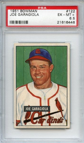 1951 Bowman 122 Joe Garagiola RC PSA EX-MT+ 6.5
