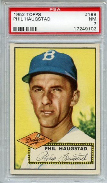 1952 Topps 198 PHl Haugstad PSA NM 7