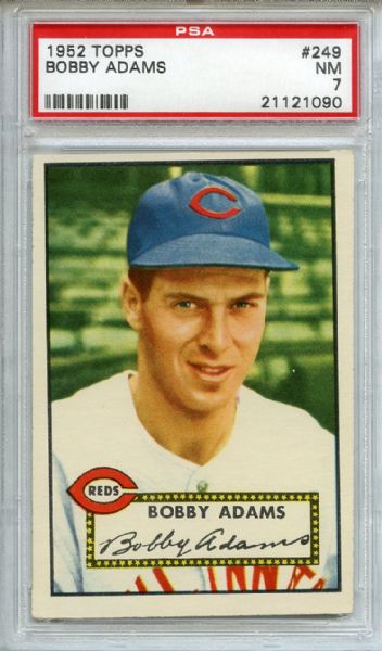1952 Topps 249 Bobby Adams PSA NM 7