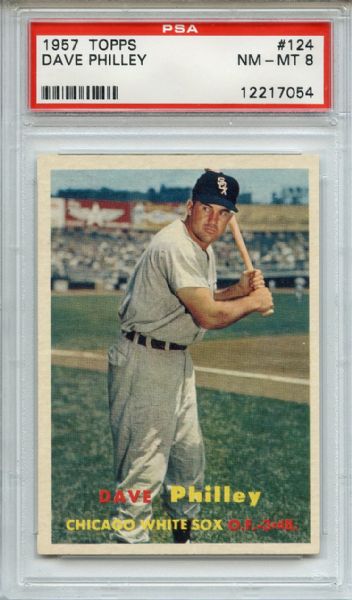1957 Topps 124 Dave Philley PSA NM-MT 8