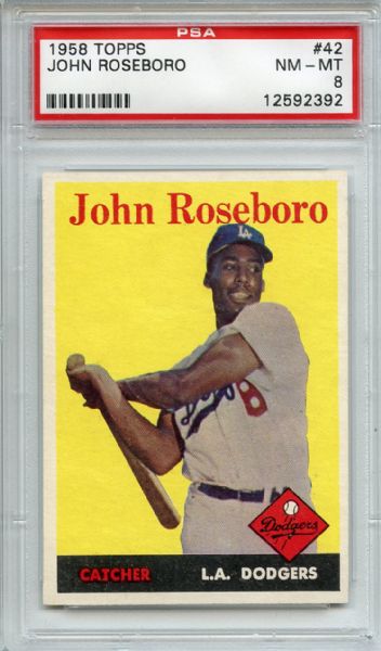 1958 Topps 42 John Roseboro PSA NM-MT 8