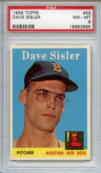 1958 Topps 59 Dave Sisler PSA NM-MT 8