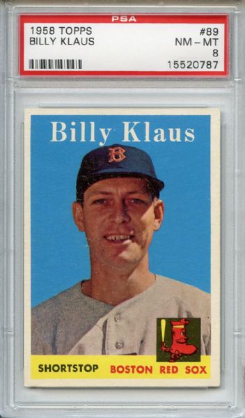 1958 Topps 89 Billy Klaus PSA NM-MT 8