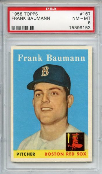 1958 Topps 167 Frank Baumann PSA NM-MT 8