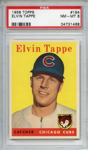 1958 Topps 184 Elvin Tappe PSA NM-MT 8