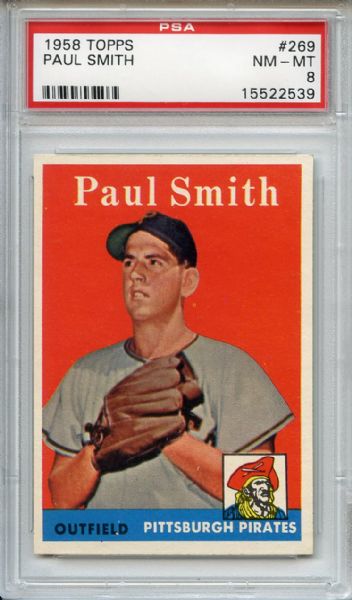 1958 Topps 269 Paul Smith PSA NM-MT 8