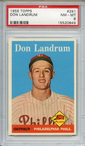 1958 Topps 291 Don Landrum PSA NM-MT 8