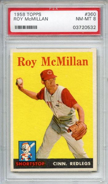1958 Topps 360 Roy McMillan PSA NM-MT 8