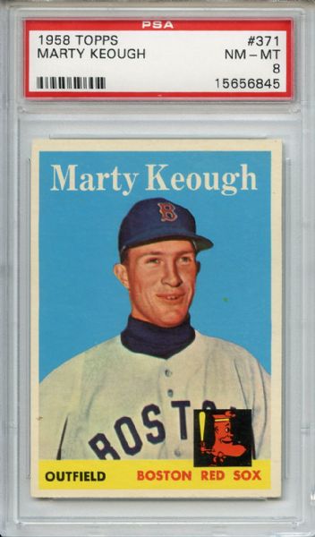 1958 Topps 371 Marty Keough PSA NM-MT 8